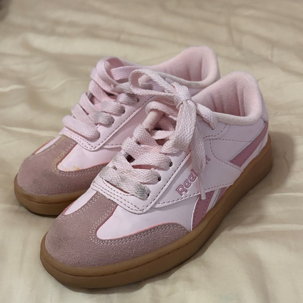 Reebok Kids Light Pink and Tan Sneakers